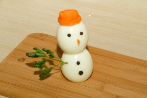 lovely eggs seem like snowman