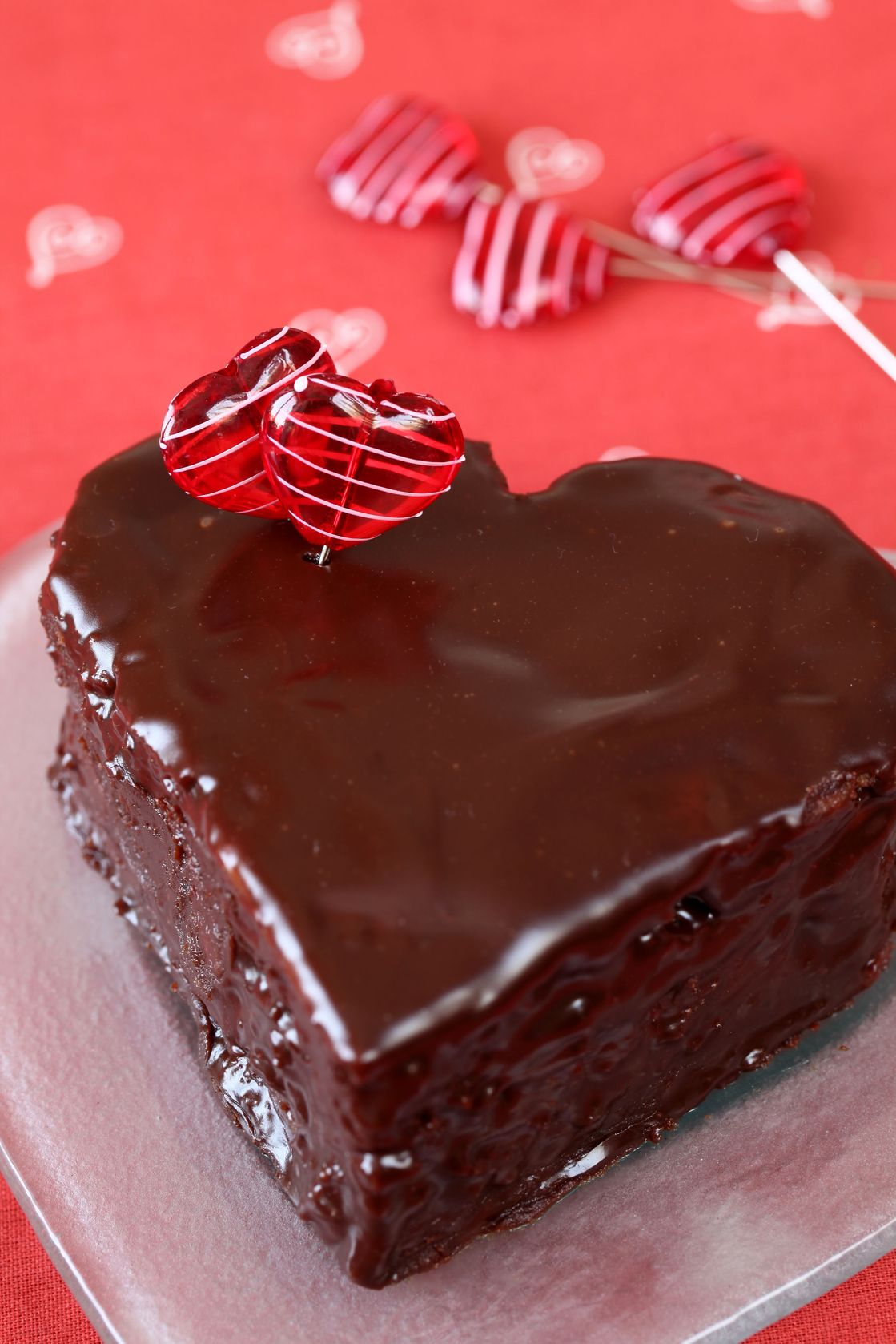 tort de ciocolata in forma de inima