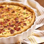 Quiche Lorraine cu bacon si praz