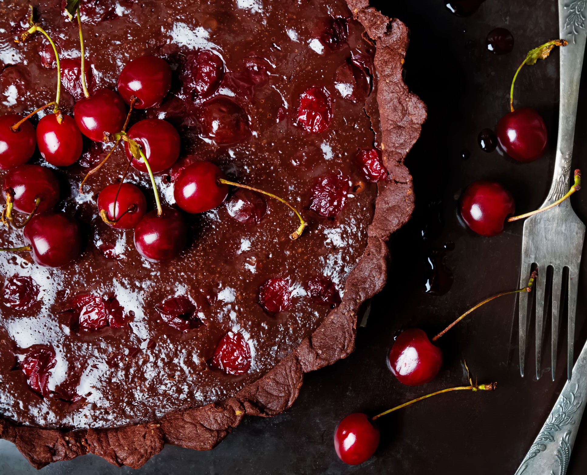 Tarta de ciocolata cu cirese