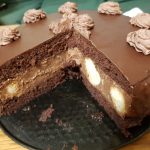 Tort profiterol cu crema de ciocolata